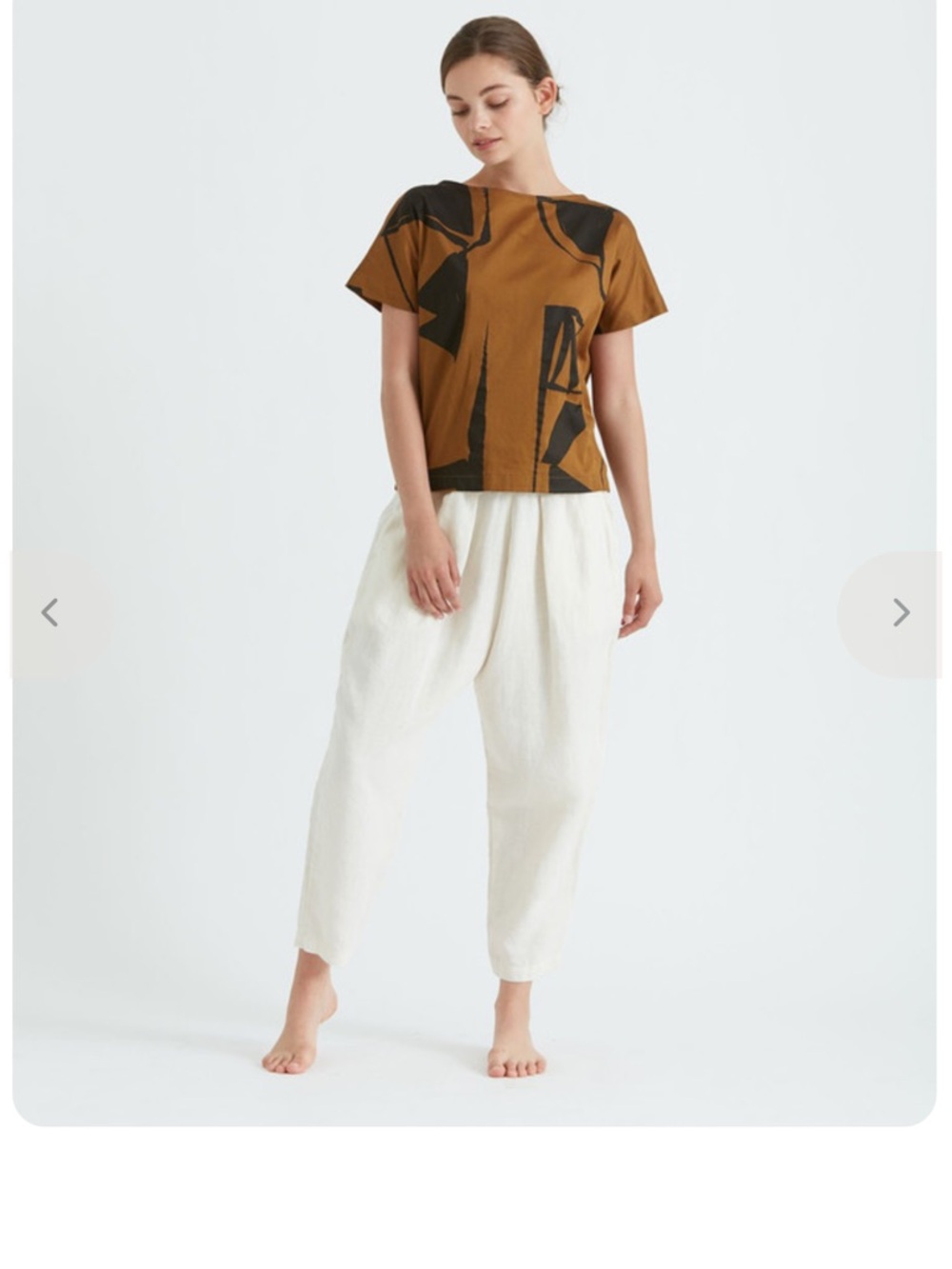 Black Crane boat neck top